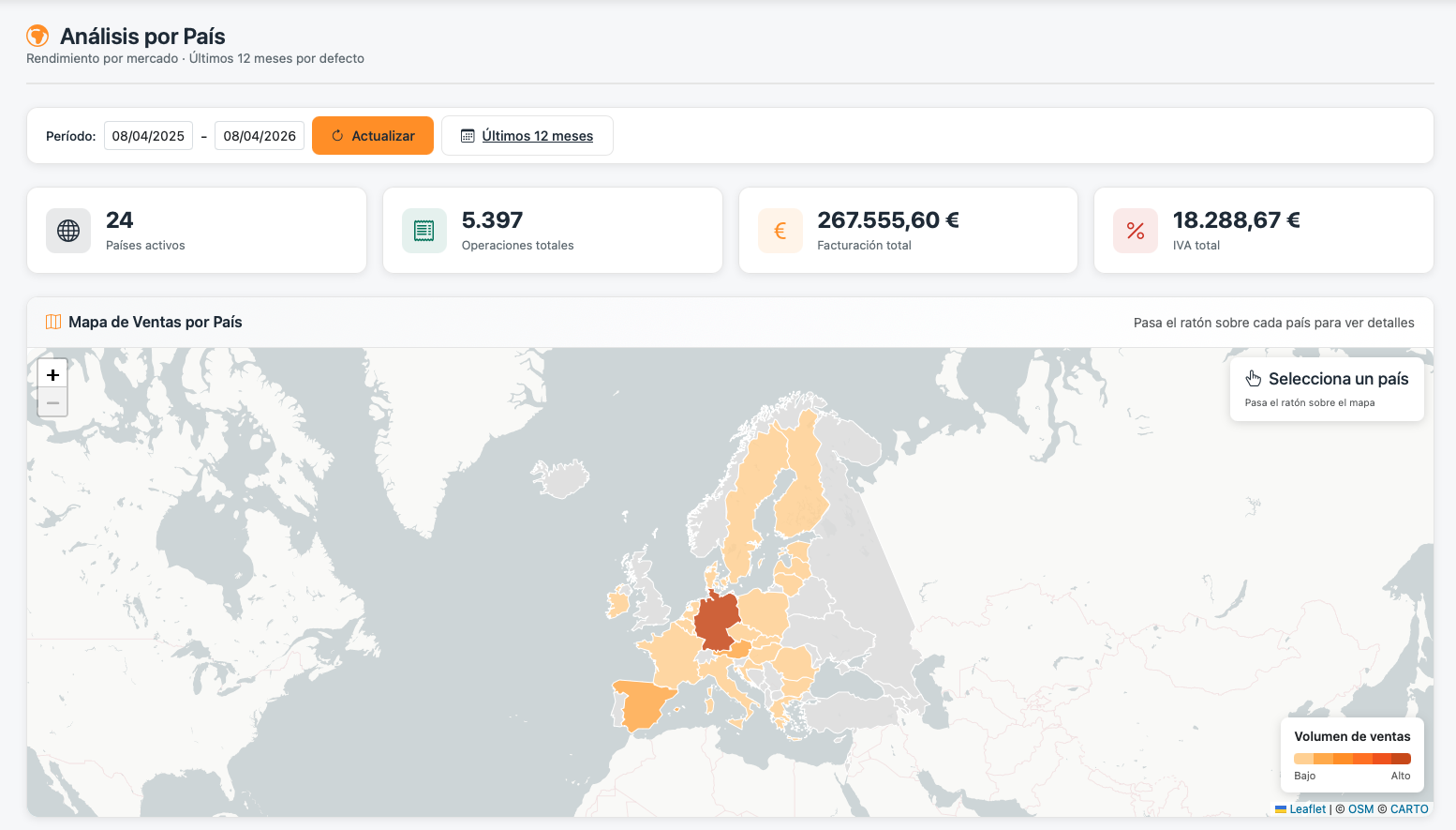 Vende en toda Europa